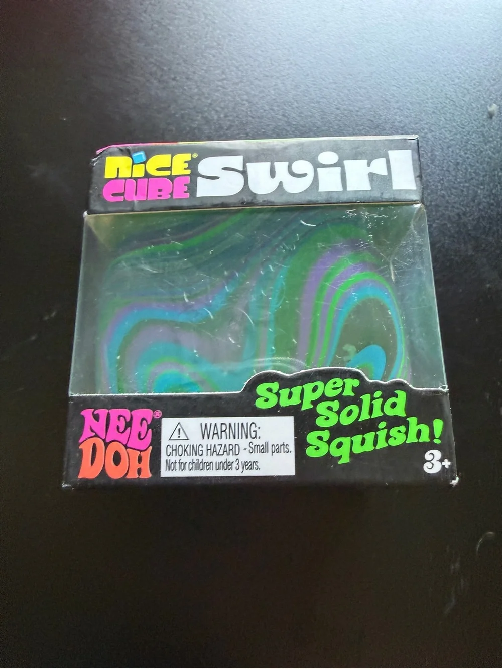 New Nee Doh Nice Cube Purple Blue Green Swirl Solid Squish Schylling Needoh
